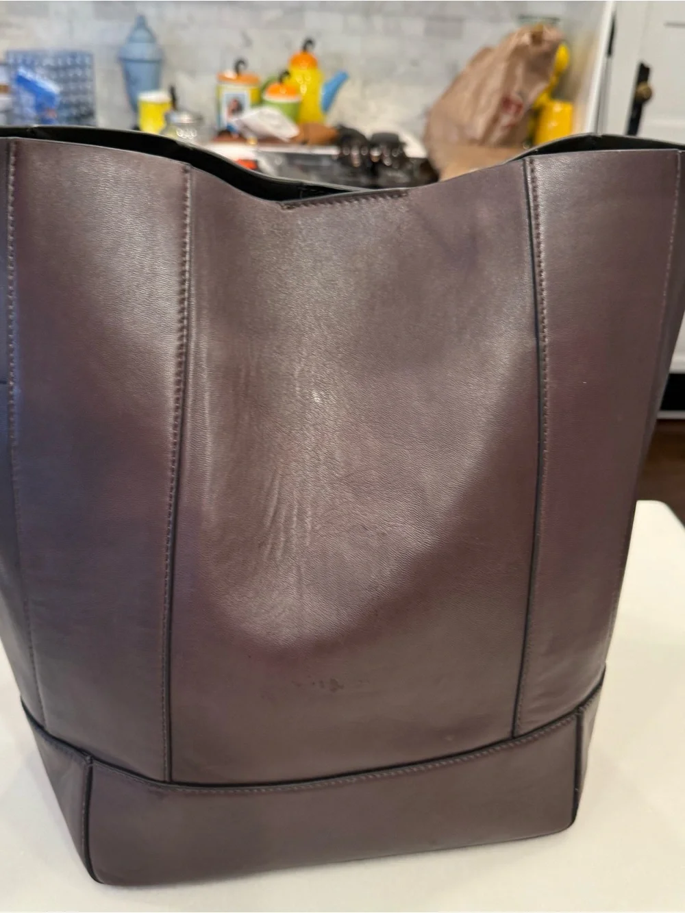 Allsaints Alba Leather Hobo Tote / Shoulder Bag Burgandy /Brown NWOT